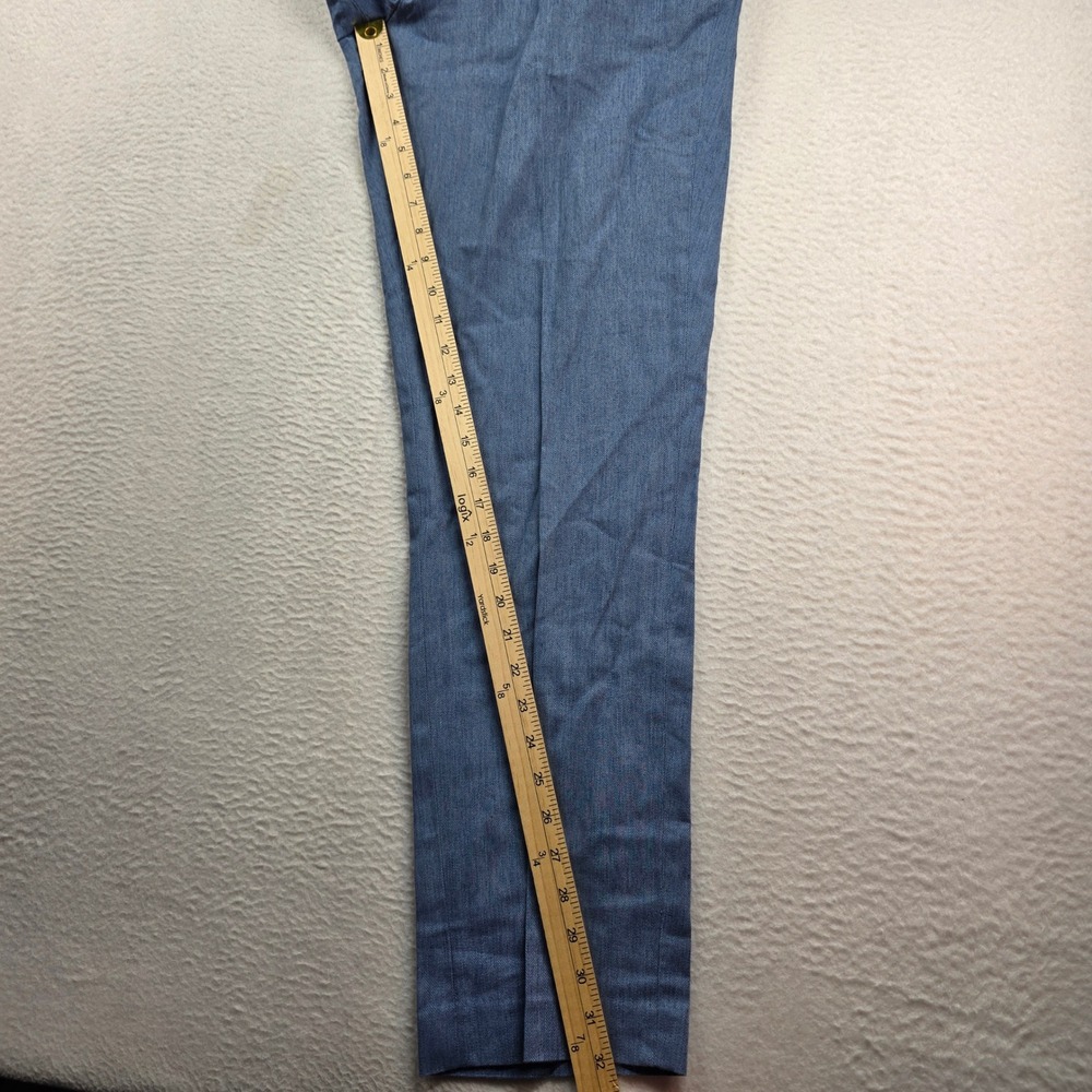Bonobos Dress Pants Men 36x32 Blue Slim Fit Profila Italia Herringbone Trousers - Picture 7 of 10